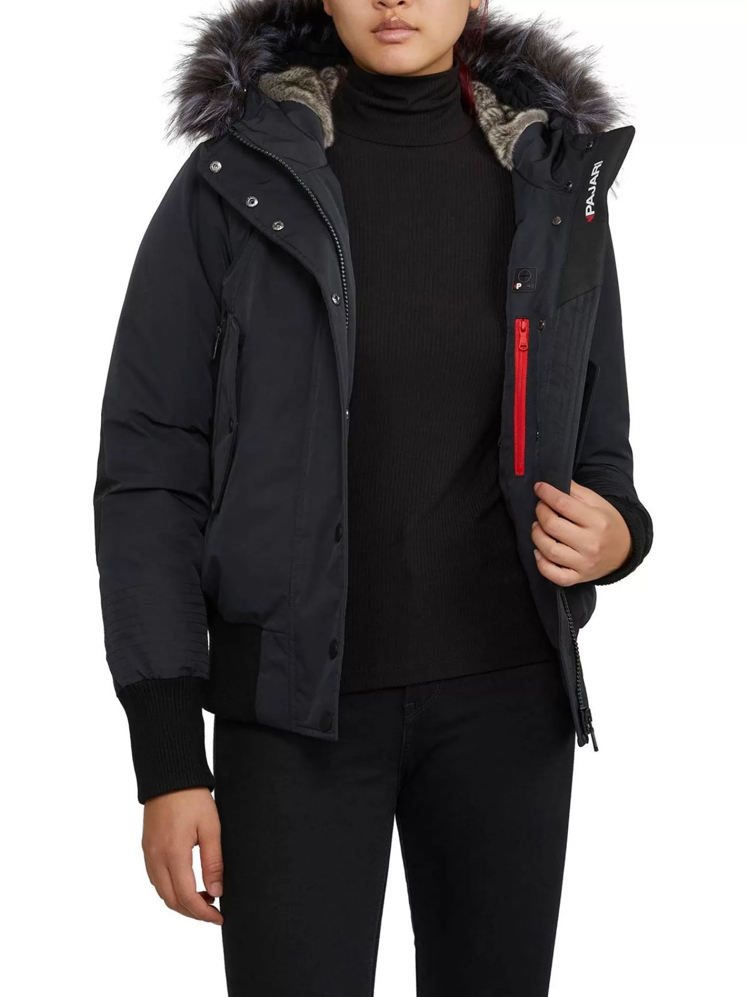 Pajar Bombers<Cordova Bomber Pour Femmes Avec Fausse Fourrure Noir