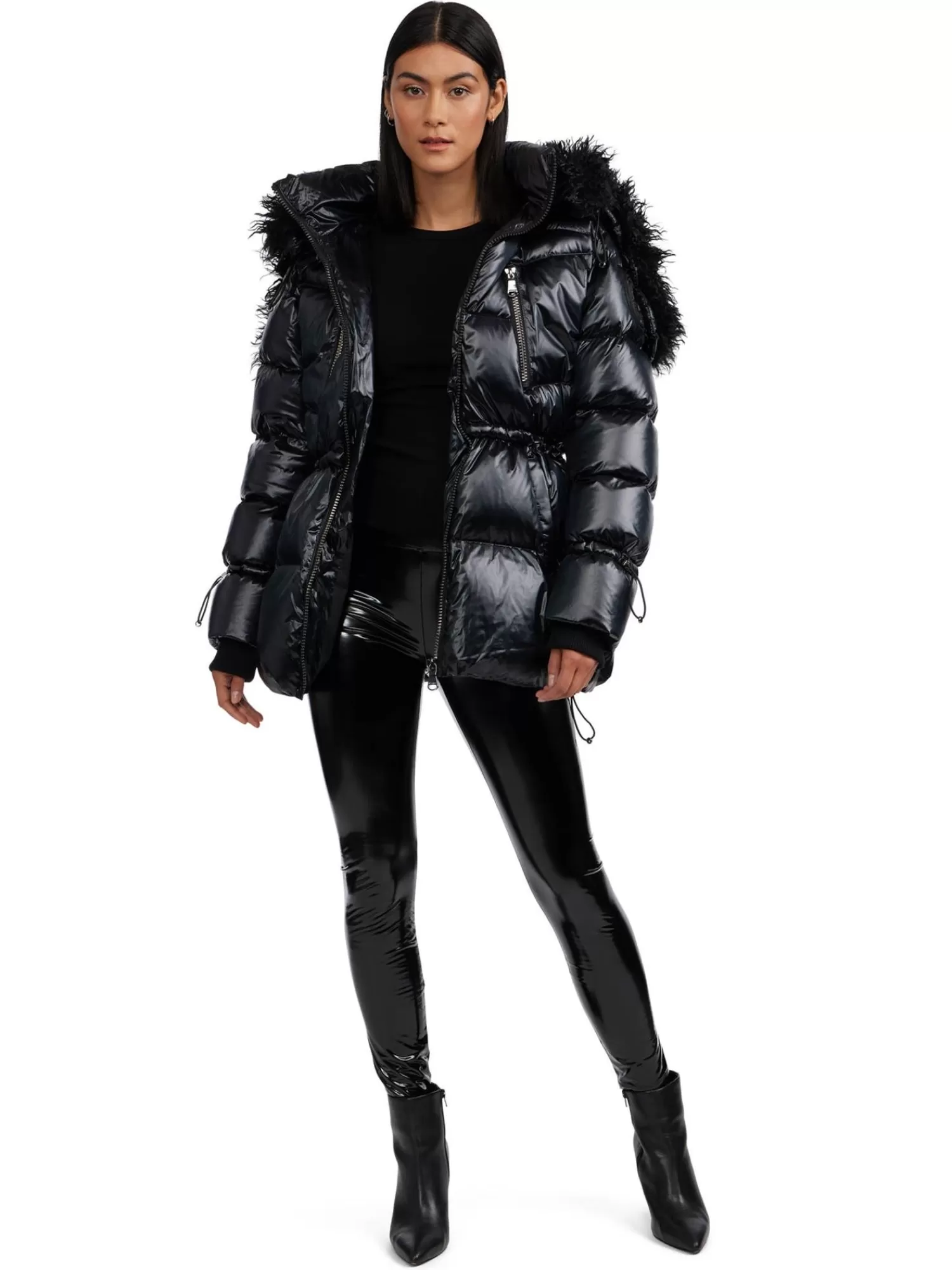 Pajar Matelassés<Electra Manteau Matelasse Surdimensionne Pour Femmes Noir