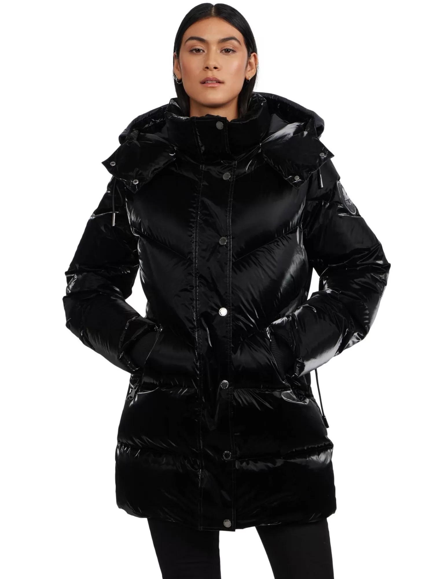 Pajar Matelassés<Estelle Manteau Matelasse Mi-Long Pour Femmes Noir