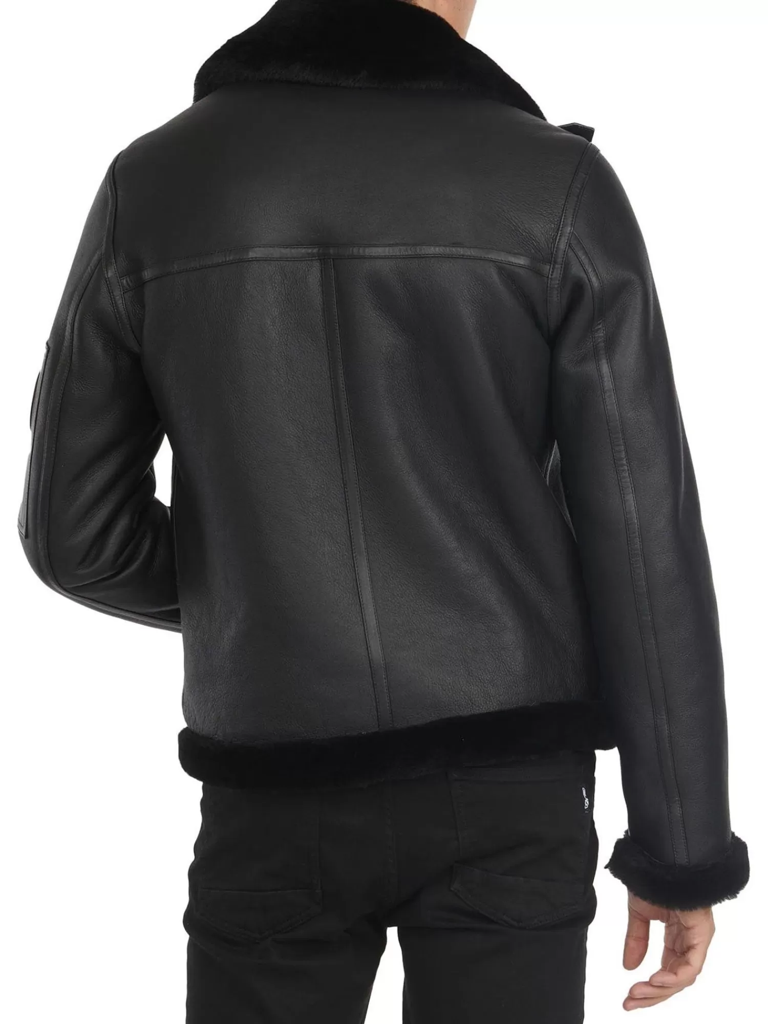Pajar Bombers<Heritage Aviator Blouson En Peau De Mouton Pour Hommes Noir/Noir