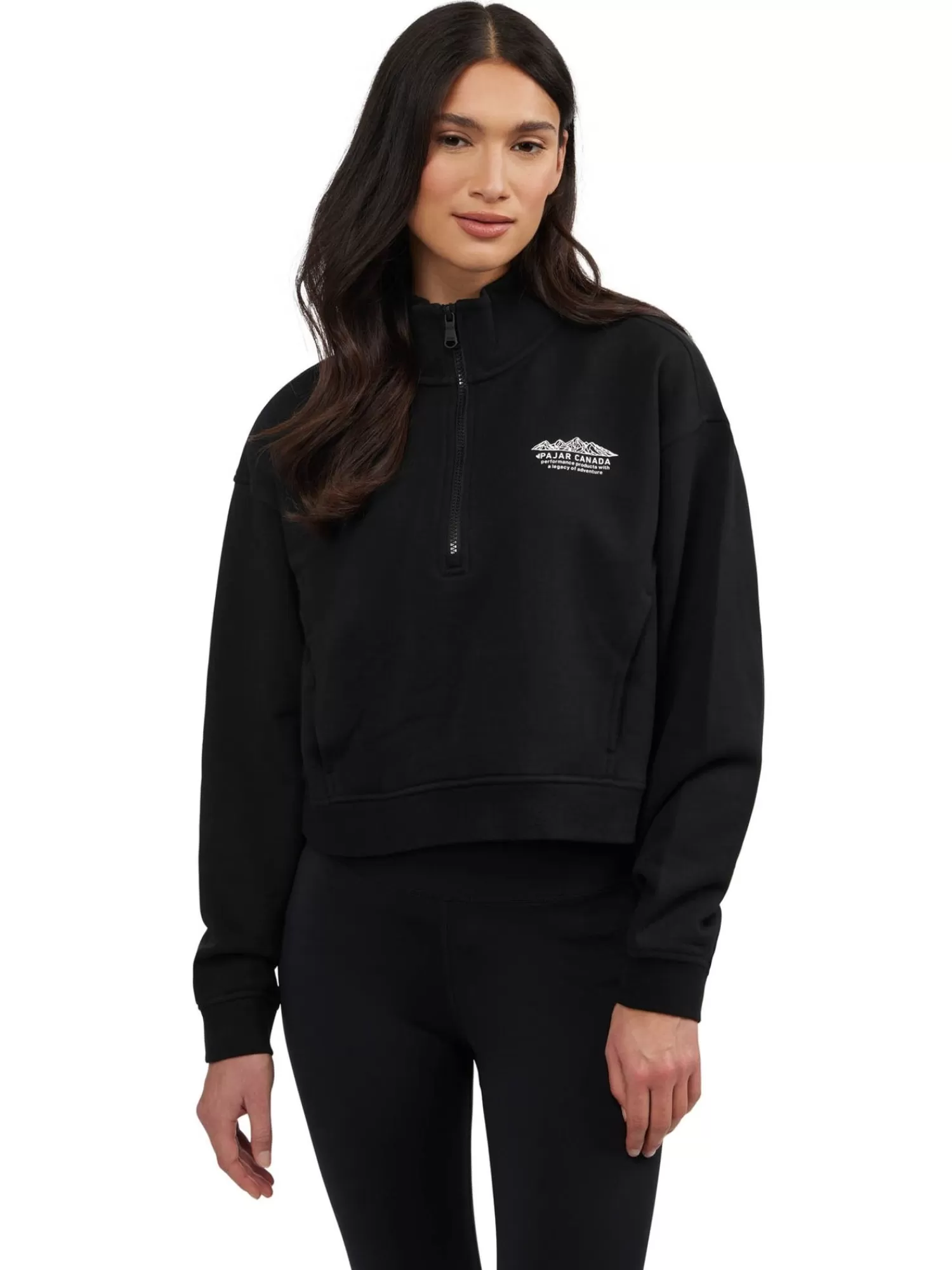Pajar Hauts<Pearson Pull Coupe Essentielle Demi-Zip Pour Femmes Noir