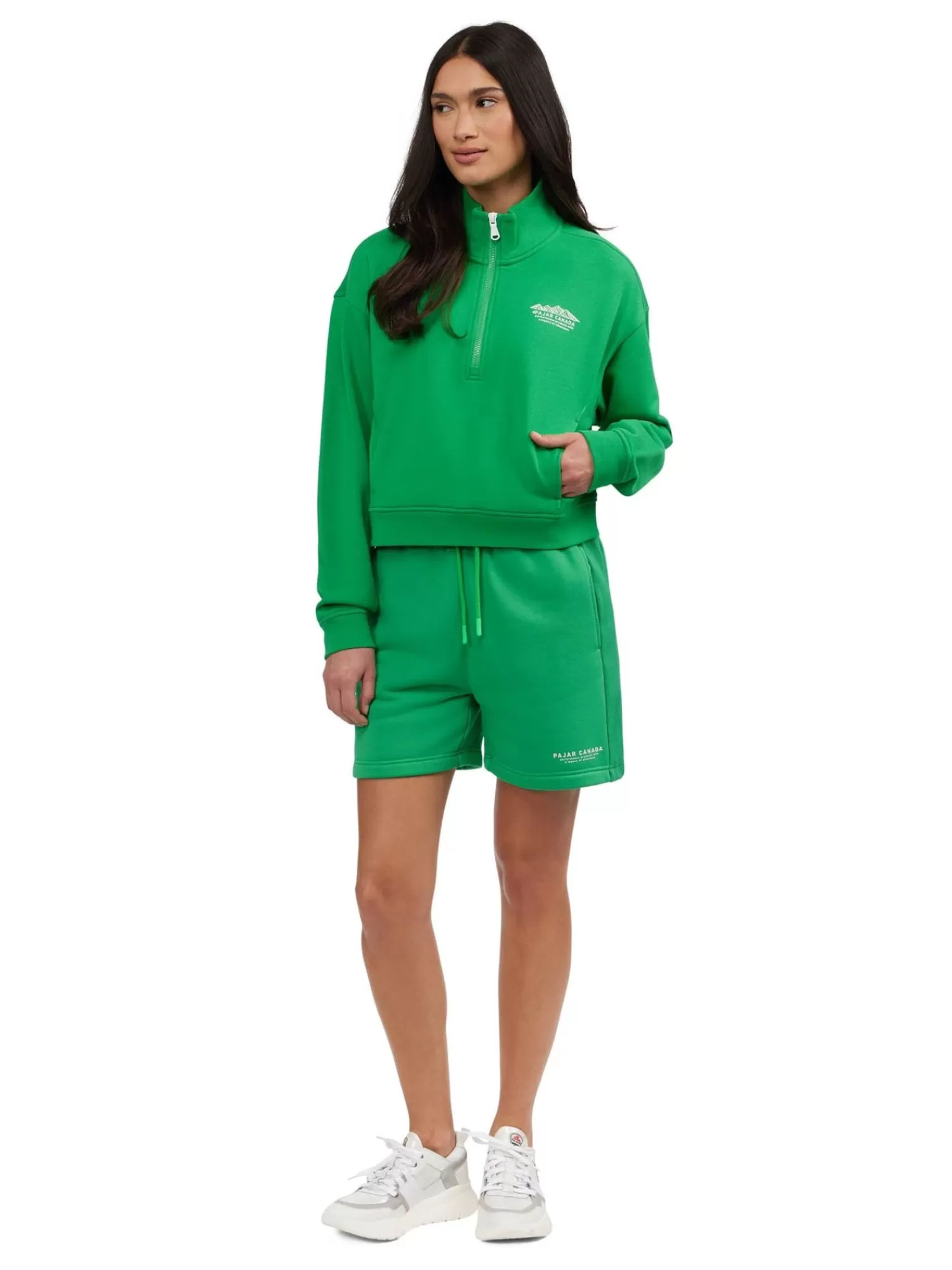 Pajar Hauts<Pearson Pull Coupe Essentielle Demi-Zip Pour Femmes Vert