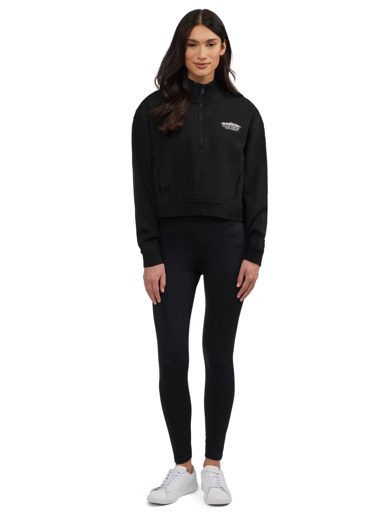 Pajar Hauts<Pearson Pull Coupe Essentielle Demi-Zip Pour Femmes Noir